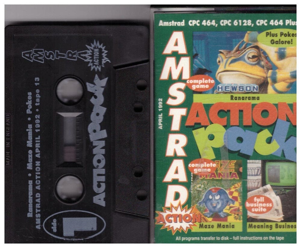 Amstrad Action 13 Apr 92 Covertape for Amstrad CPC