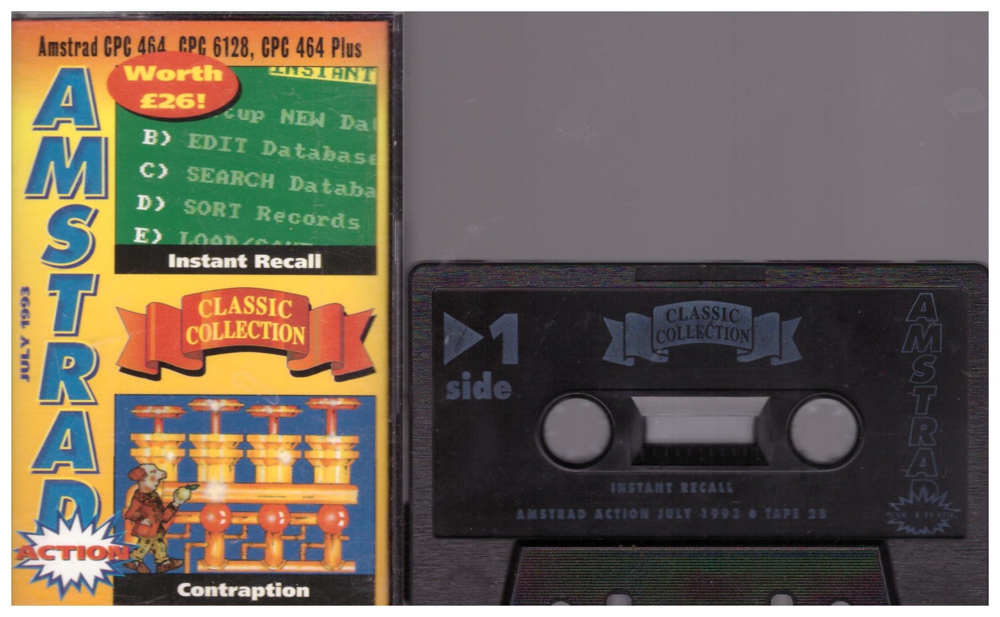 Amstrad Action 28 Jul 93 Covertape for Amstrad CPC
