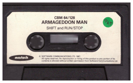 The Armageddon Man Tape Only for Commodore 64 by Martech