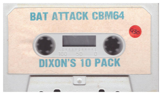 Bat Attack Tape Only for Commodore 64 from Alligata