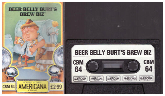 Beer Belly Burt's Brew Biz for Commodore 64 from Americana