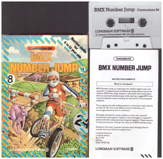 BMX Number Jump for Commodore 64 from Longman Software