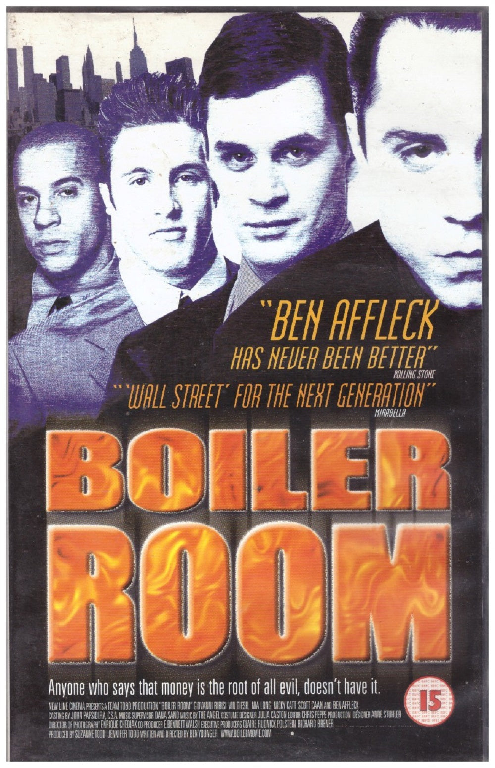 Boiler Room VHS from Entertainment In Video (EVV 1486)