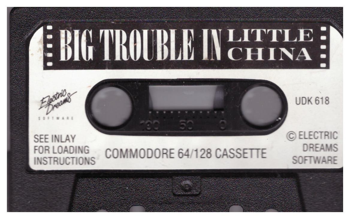 Big Trouble In Little China Tape Only for Commodore 64 from Electric Dreams (UDK 618)