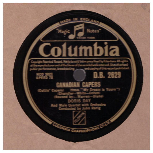 Canadian Capers/The Seine by Doris Day from Columbia (D.B. 2629)