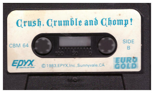 Crush, Crumble And Chomp! Tape Only for Commodore 64 from Epyx/Euro Gold