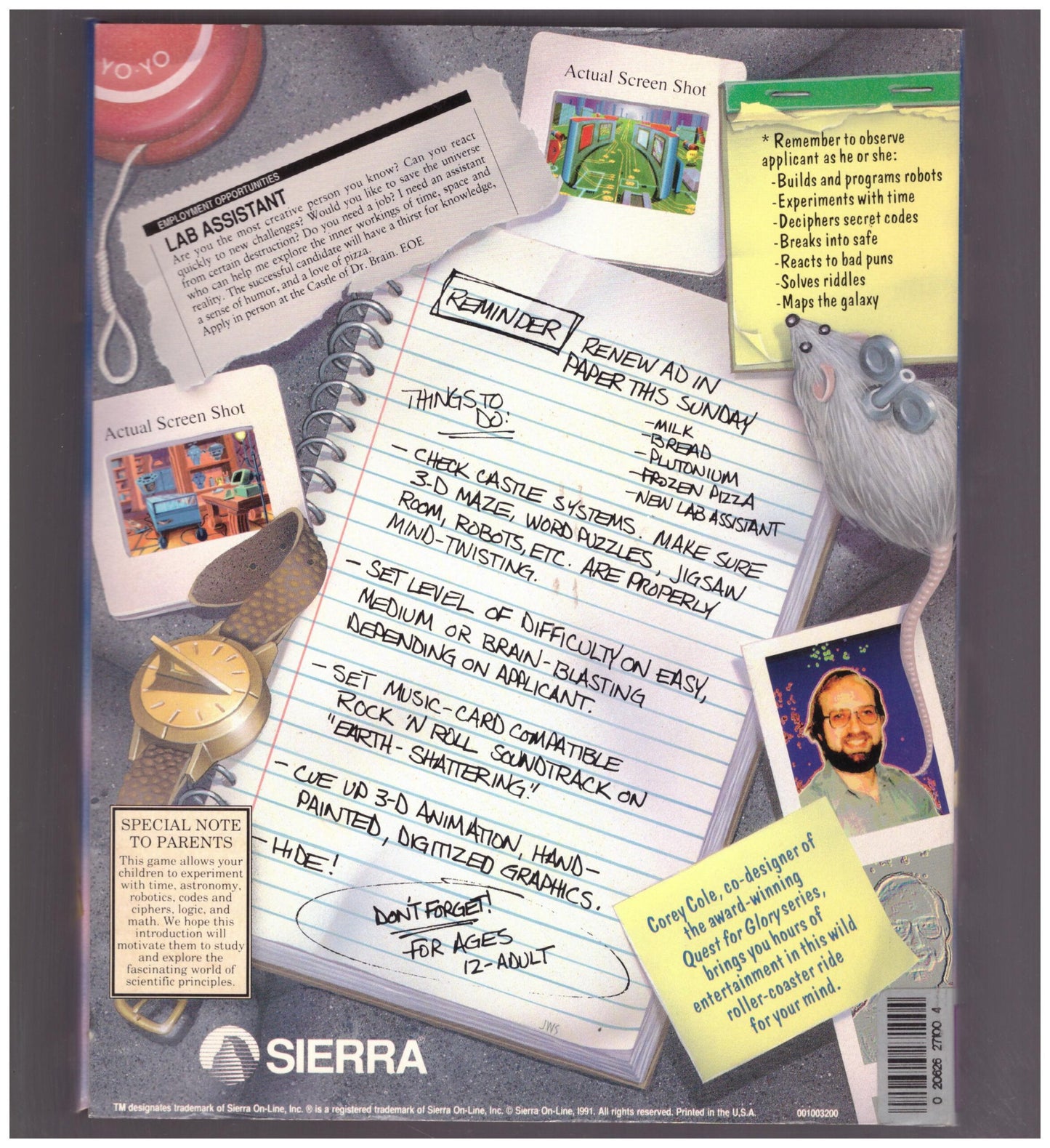 Castle Of Dr. Brain for Commodore Amiga from Sierra