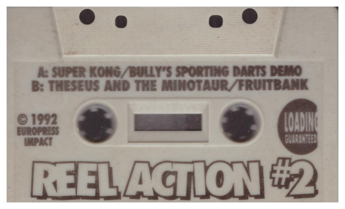 Commodore Force Reel Action 2 January 1993 covertape cassette for C64