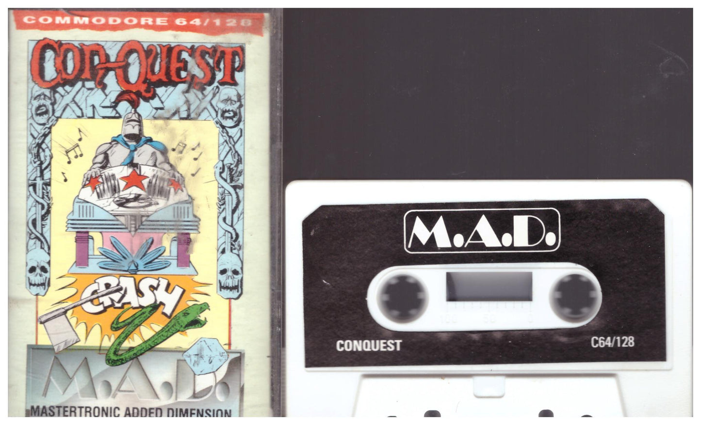 Con-Quest for Commodore 64 from M.A.D./Mastertronic (IC 0151)