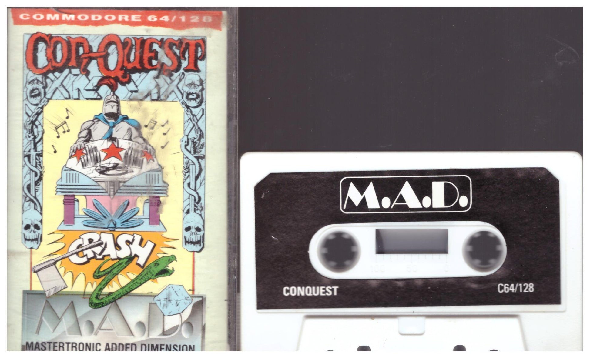 Con-Quest for Commodore 64 from M.A.D./Mastertronic (IC 0151)