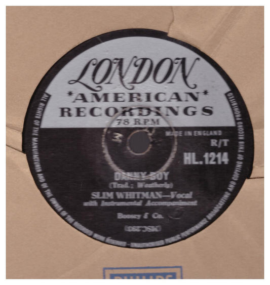 Danny Boy/There's A Rainbow In Every Teardrop by Slim Whitman from London American Recordings (HL.1214)