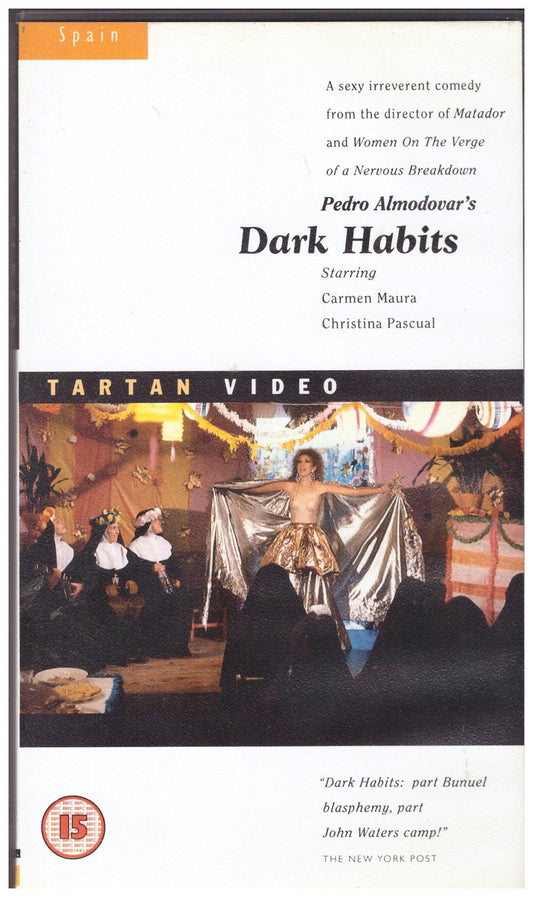 Dark Habits on VHS from Tartan Video (TVT 1017)