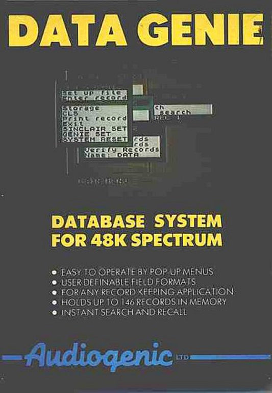 Data Genie for ZX Spectrum from Audiogenic
