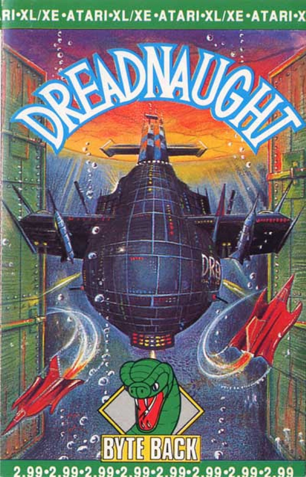 Dreadnaught for Atari 8-bit by Byte Back vintage game
