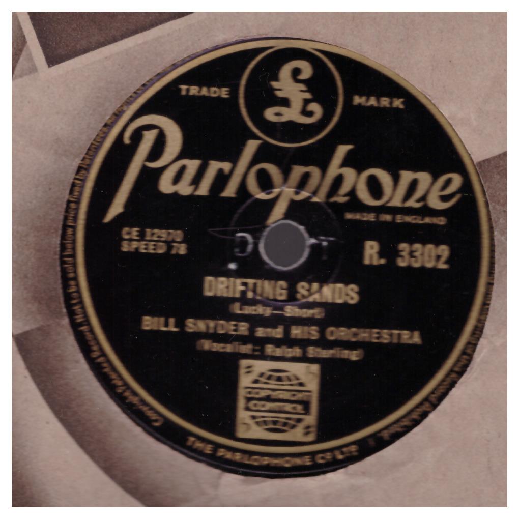 Drifting Sands/Bewitched by Bill Snyder And His Orchestra from Parlophone (R. 3302)