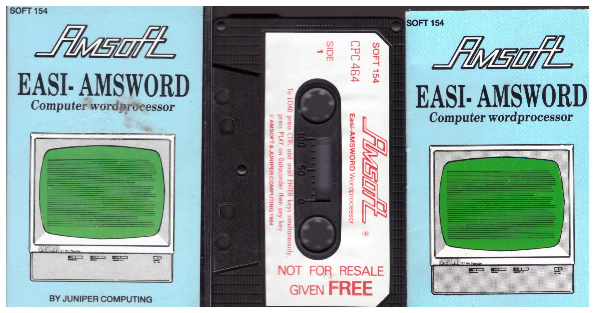 Easi-Amsword for Amstrad CPC from Amsoft (SOFT 154)