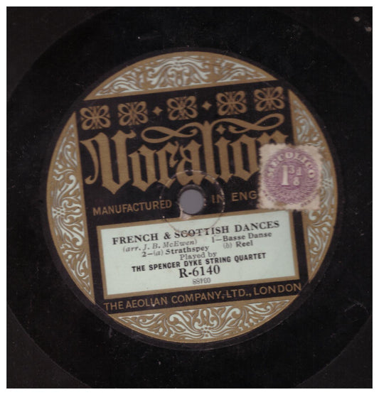French & Scottish Dances/Japanese Dances by The Spencer Dyke String Quartet from Vocalion (R-6140)