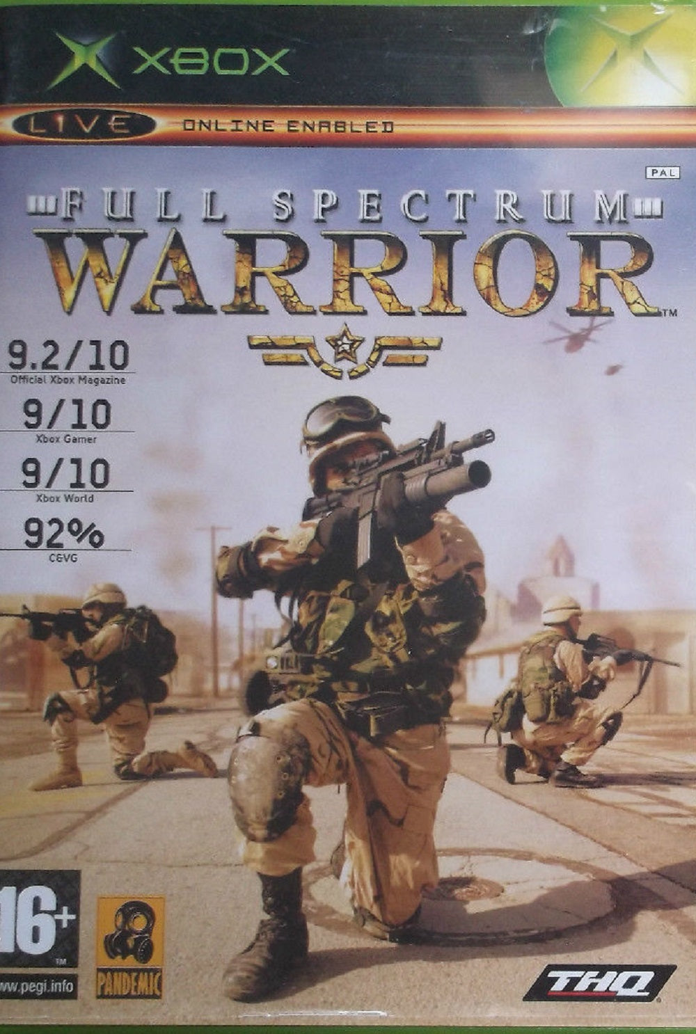 Full Spectrum Warrior Xbox retro video game from THQ