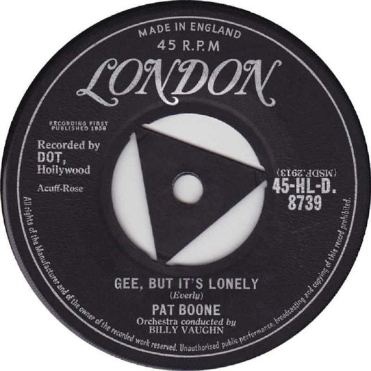 Pat Boone Gee, But It’s Lonely 7-inch vinyl