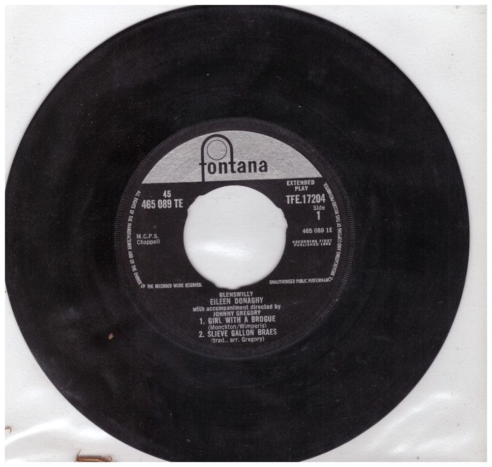 7" 45RPM Glenswilly EP by Eileen Donaghy from Fontana (TFE.17204)