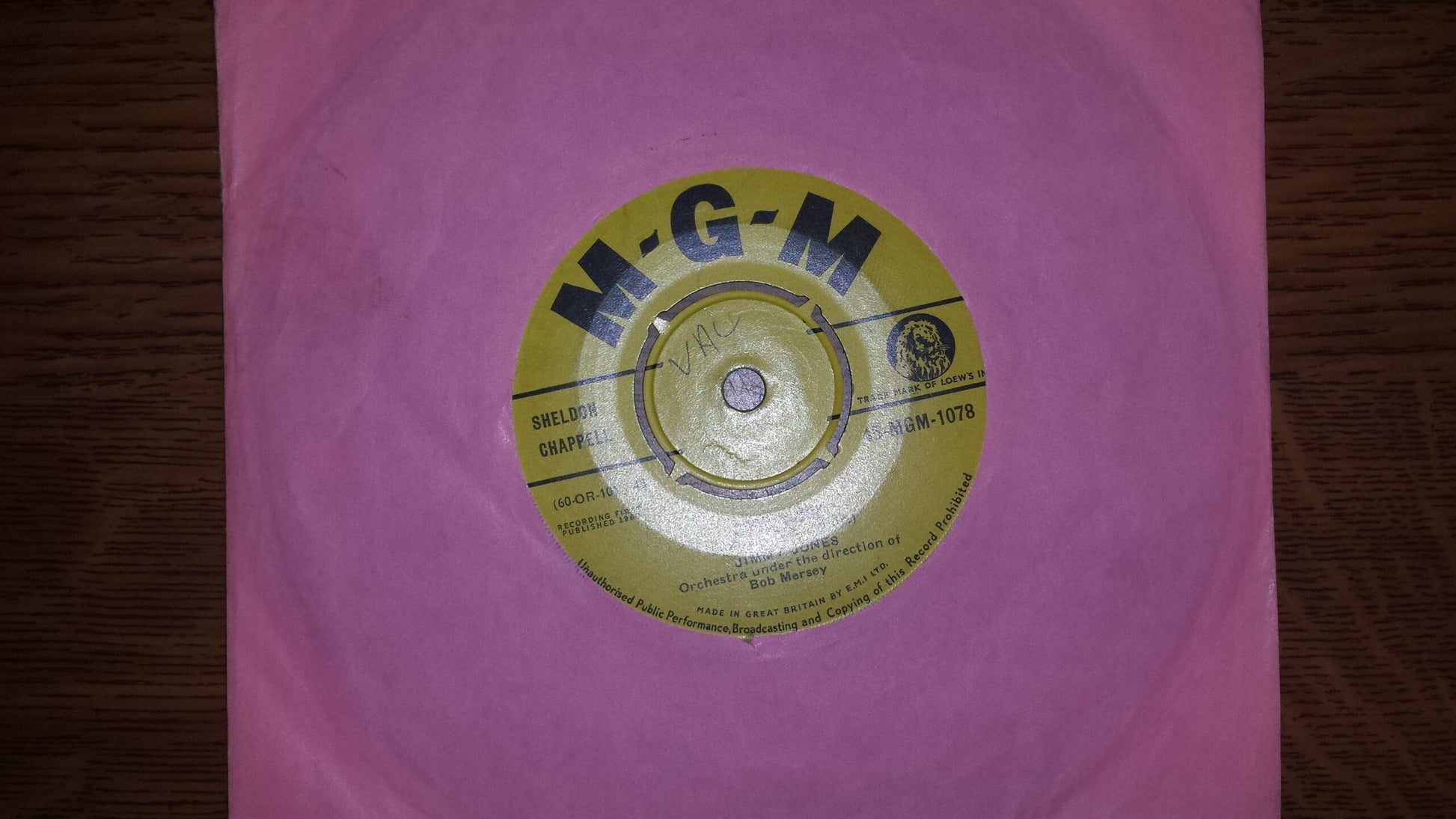 7" 45RPM Good Timin'/Too Long Will Be Too Late by Jimmy Jones from MGM