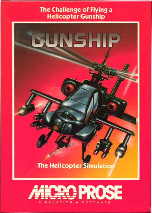 Gunship ZX Spectrum Game MicroProse Combat Flight Simulator Retro Computer Game