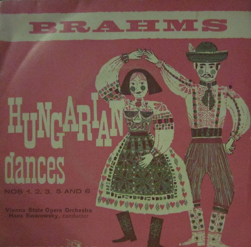 7" 33RPM Hungarian Dances Nos 1, 2, 3, 5 And 6 by Brahms from Concert Hall