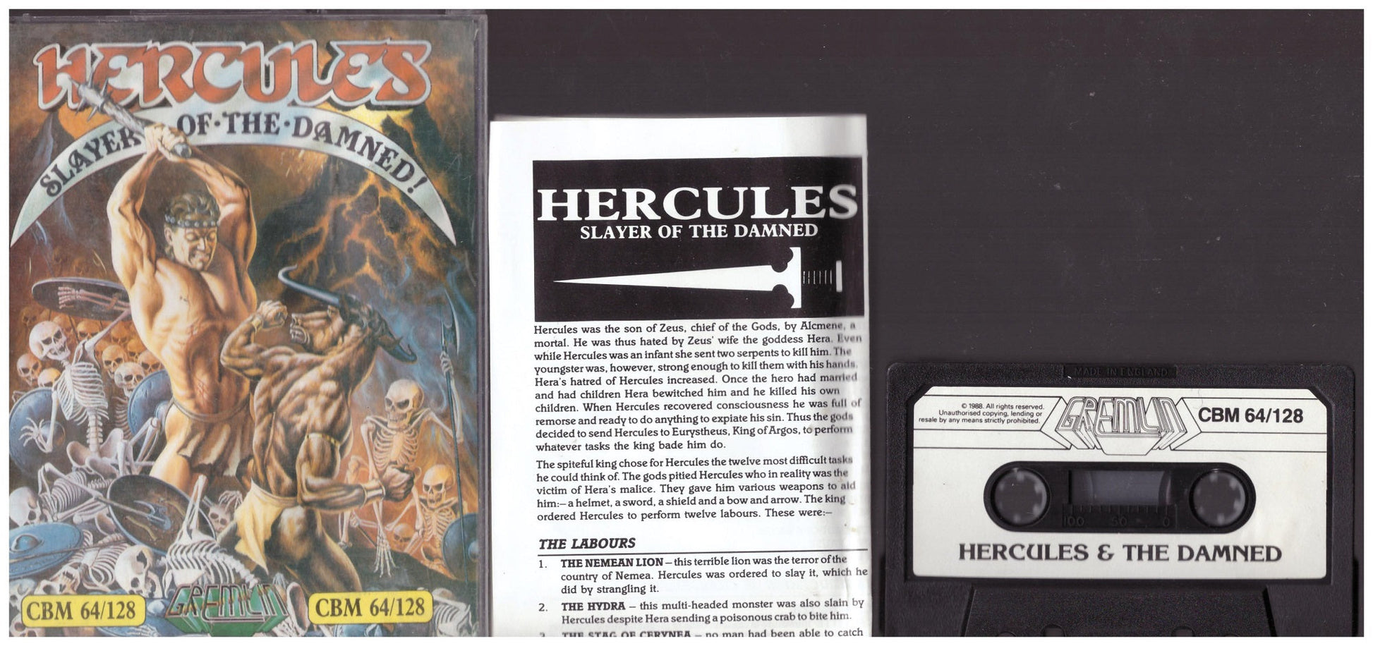 Hercules: Slayer Of The Damned for Commodore 64 from Gremlin
