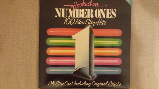 Vintage Hooked On Number Ones K-Tel Compilation Album featuring Chart-Topping Hits and Classic K-Tel Sleeve Artwork