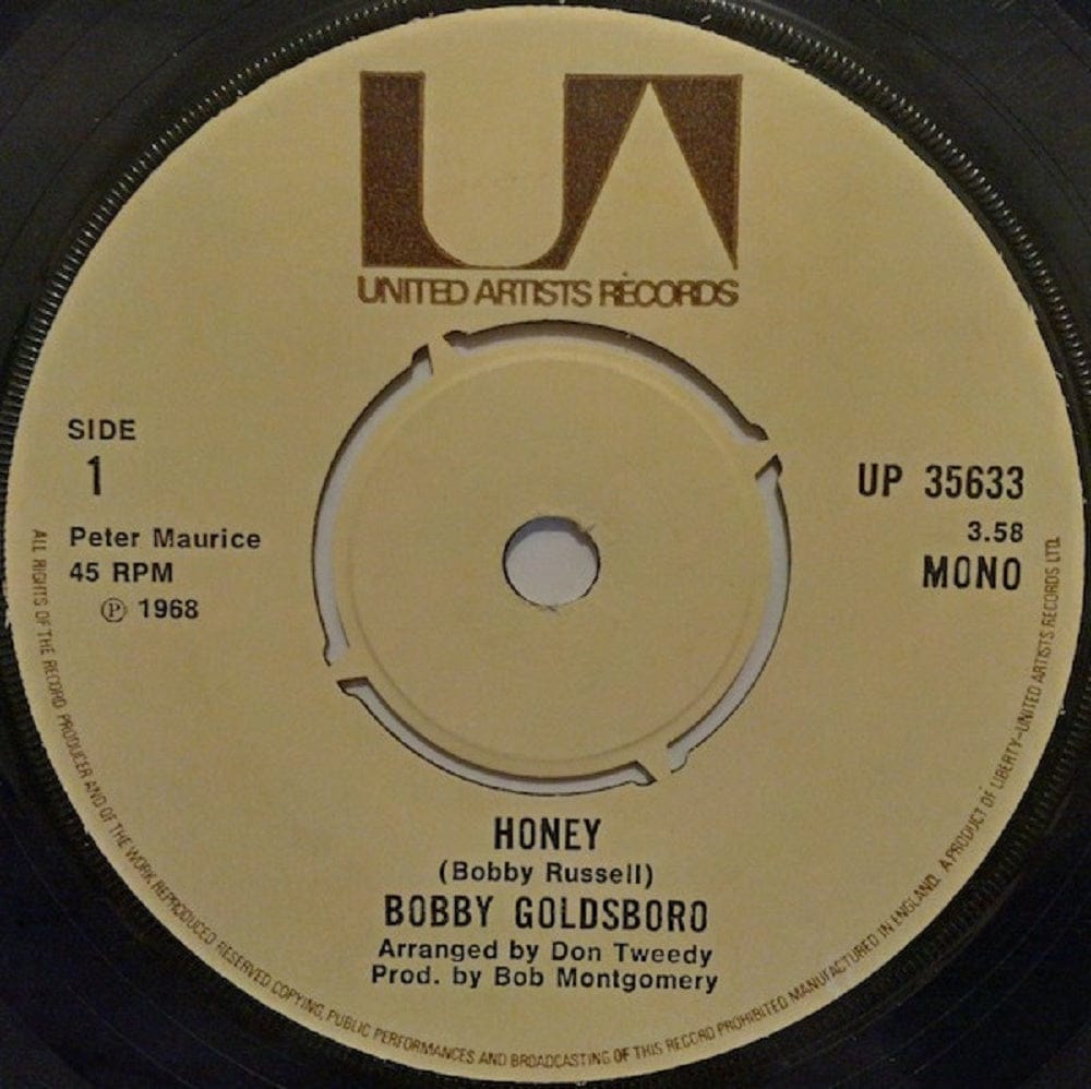 Bobby Goldsboro Honey 7-inch vinyl record
