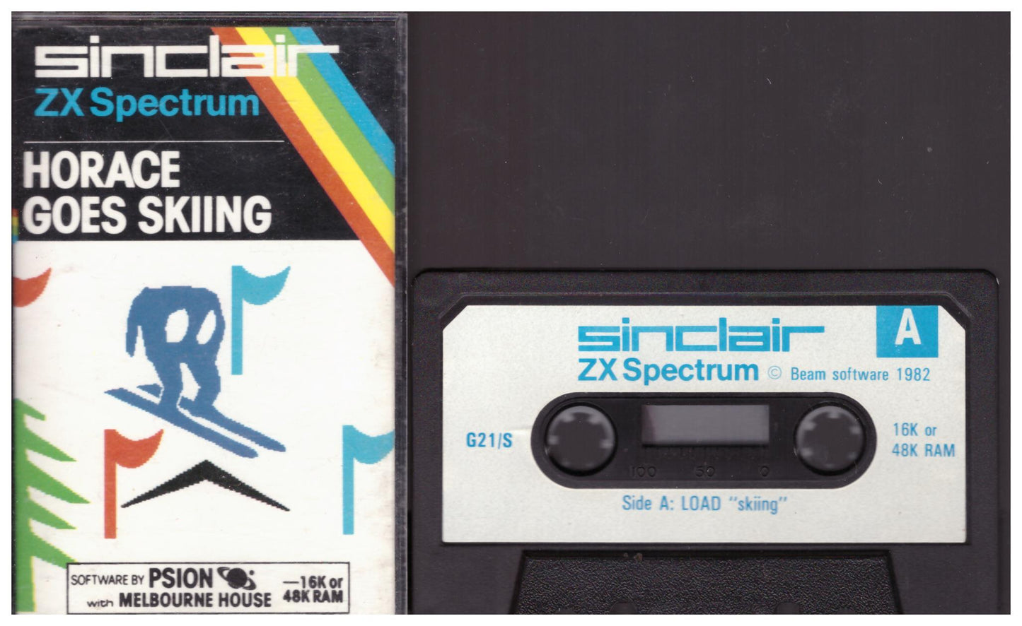 Horace Goes Skiing ZX Spectrum retro video game from Sinclair