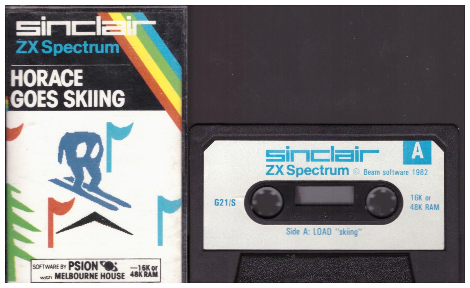 Horace Goes Skiing ZX Spectrum retro video game from Sinclair