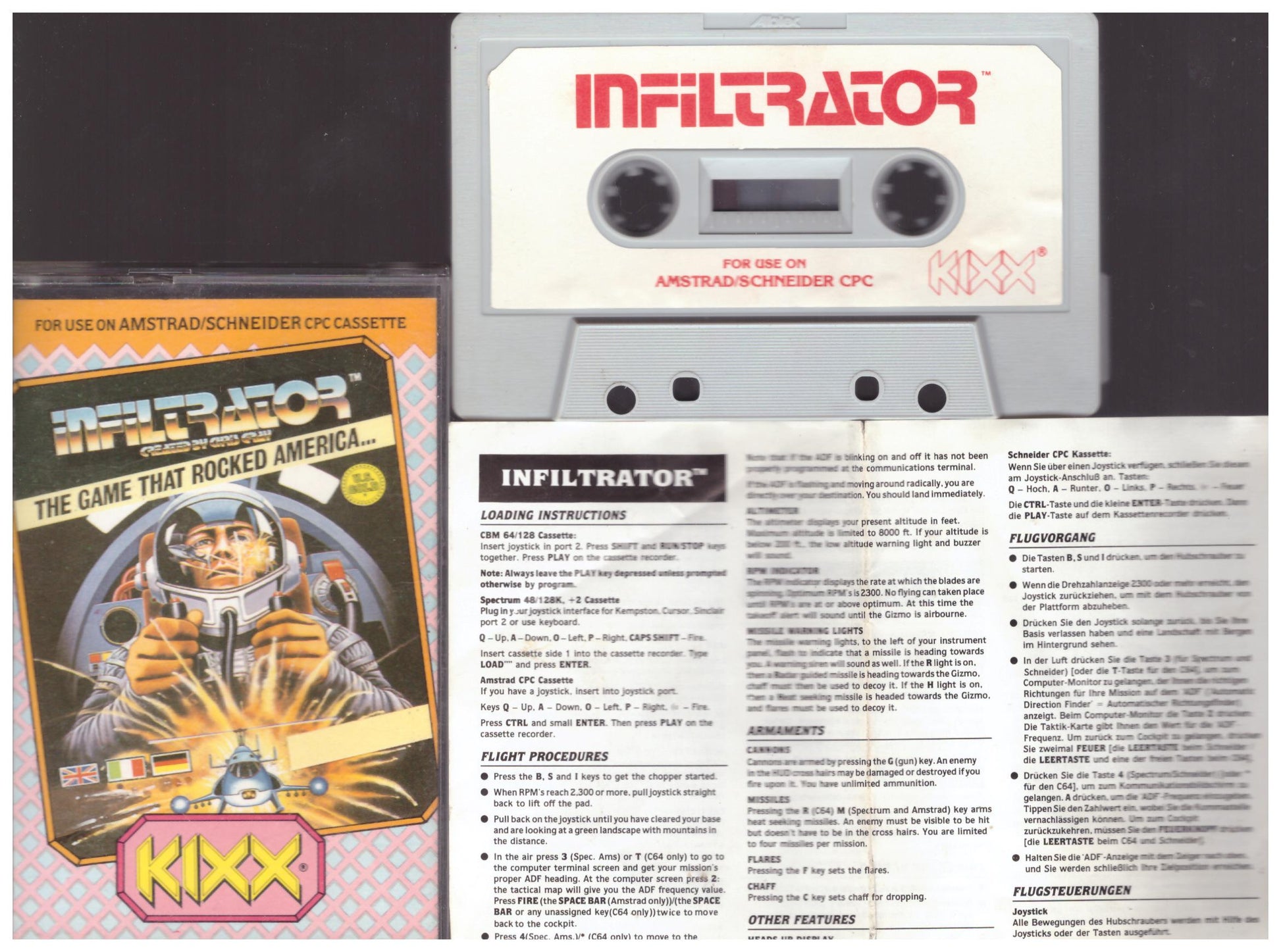 Infiltrator for Amstrad CPC from Kixx