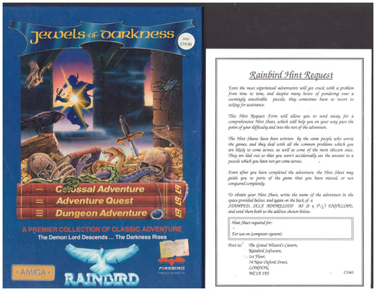Jewels Of Darkness for Commodore Amiga from Rainbird