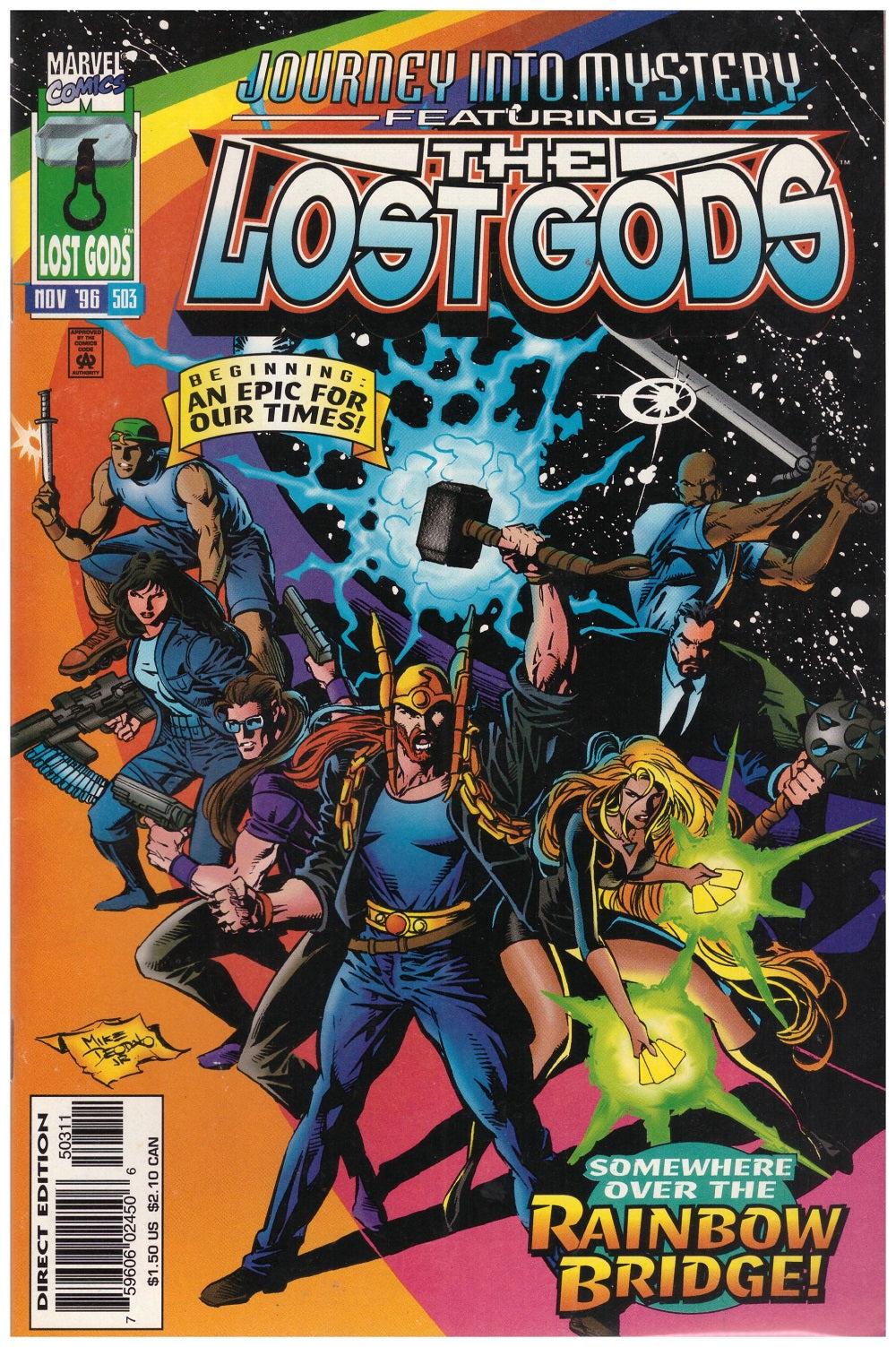 Journey Into Mystery Featuring The Lost Gods #503 from Marvel Comics (Nov 1996)