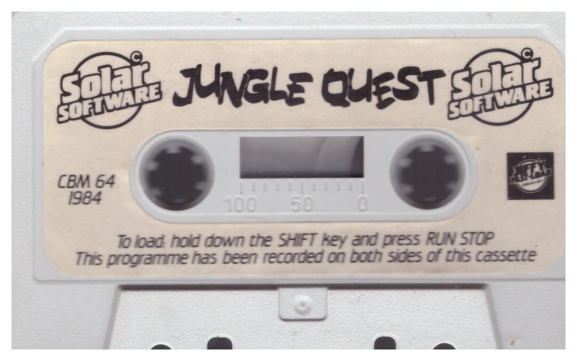 Jungle Quest Tape Only for Commodore 64 from Solar Software