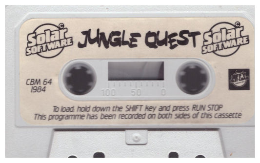 Jungle Quest Tape Only for Commodore 64 from Solar Software