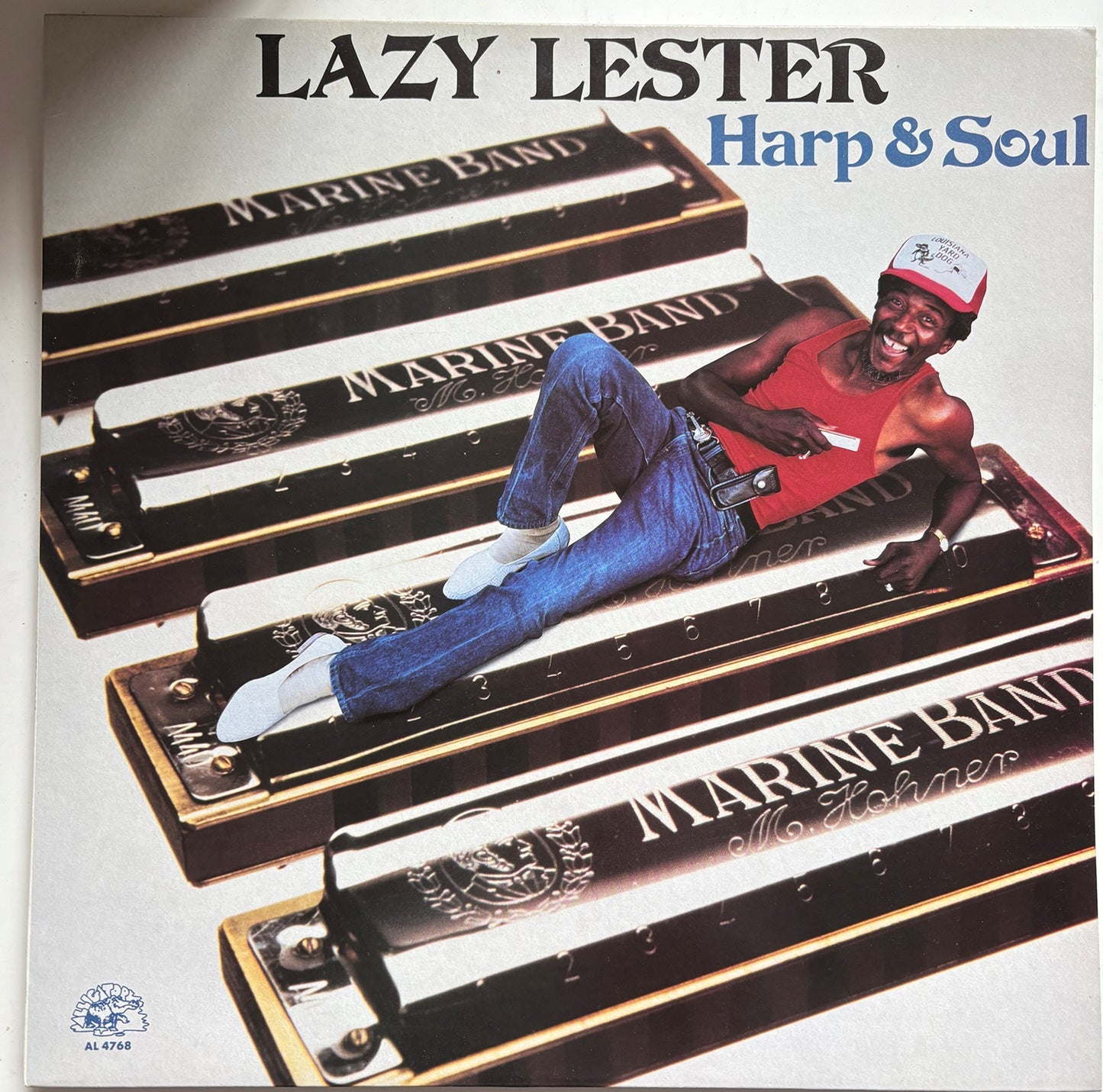 Lazy Lester – Harp & Soul LP – 1988 European Pressing – Alligator Records AL 4768 – Near Mint Vinyl & Sleeve