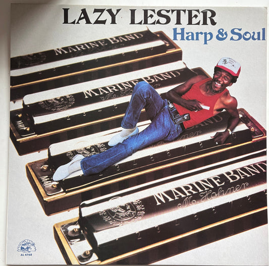 Lazy Lester – Harp & Soul LP – 1988 European Pressing – Alligator Records AL 4768 – Near Mint Vinyl & Sleeve