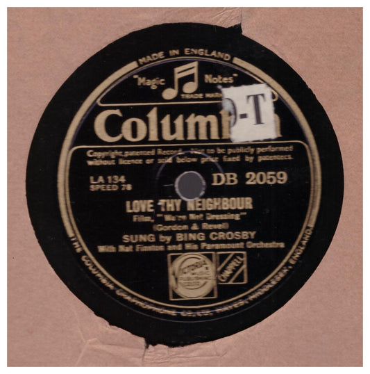 Love Thy Neighbour/May I by Bing Crosby from Columbia (DB 2059)