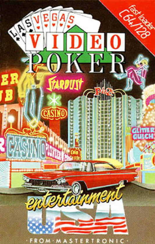 Las Vegas Video Poker for Commodore 64 from Entertainment USA/Mastertronic