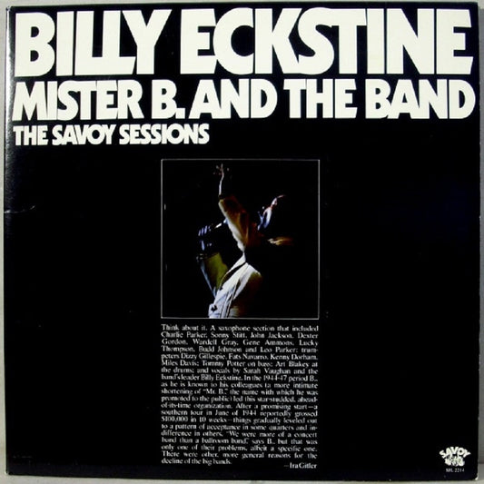 Mister B. And The Band - The Savoy Sessions by Billy Eckstine from Savoy Records