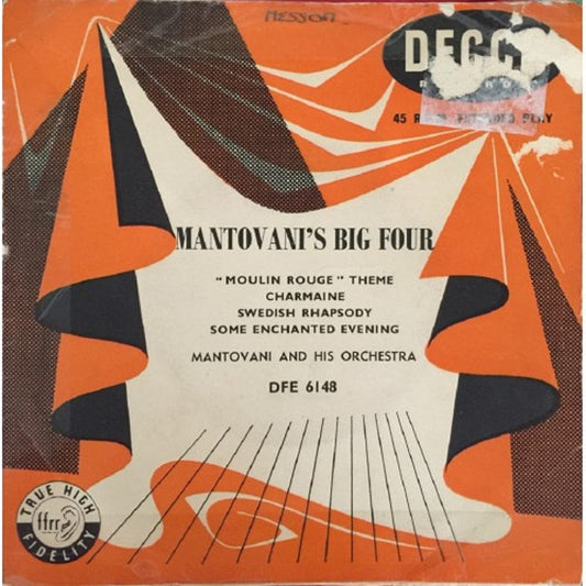 7" 45RPM Mantovani's Big Four EP from Decca (DFE 6148)