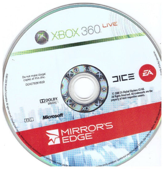 Mirror’s Edge Xbox 360 disc only from EA