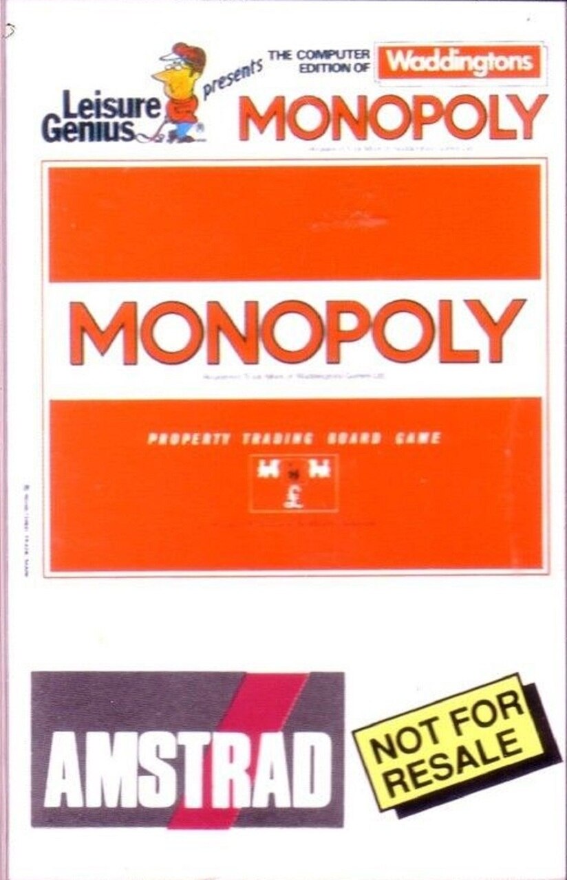 Monopoly Amstrad CPC retro video game from Leisure Genius