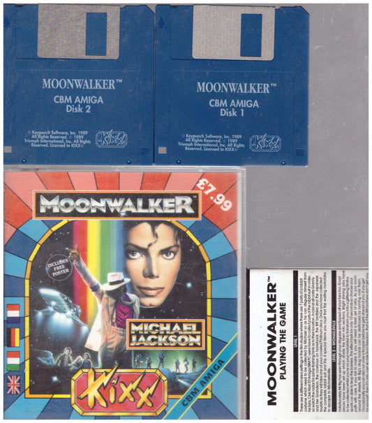 Classic Kixx Amiga game Moonwalker retro gaming collectible