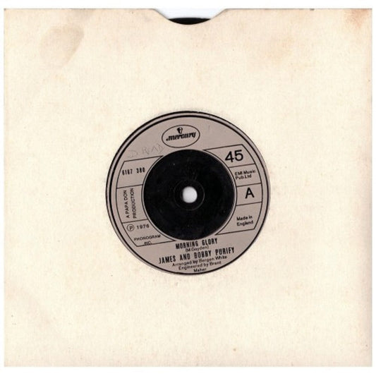 7" 45RPM Morning Glory/Turning Back The Pages by James And Bobby Purify from Mercury (6167 380)