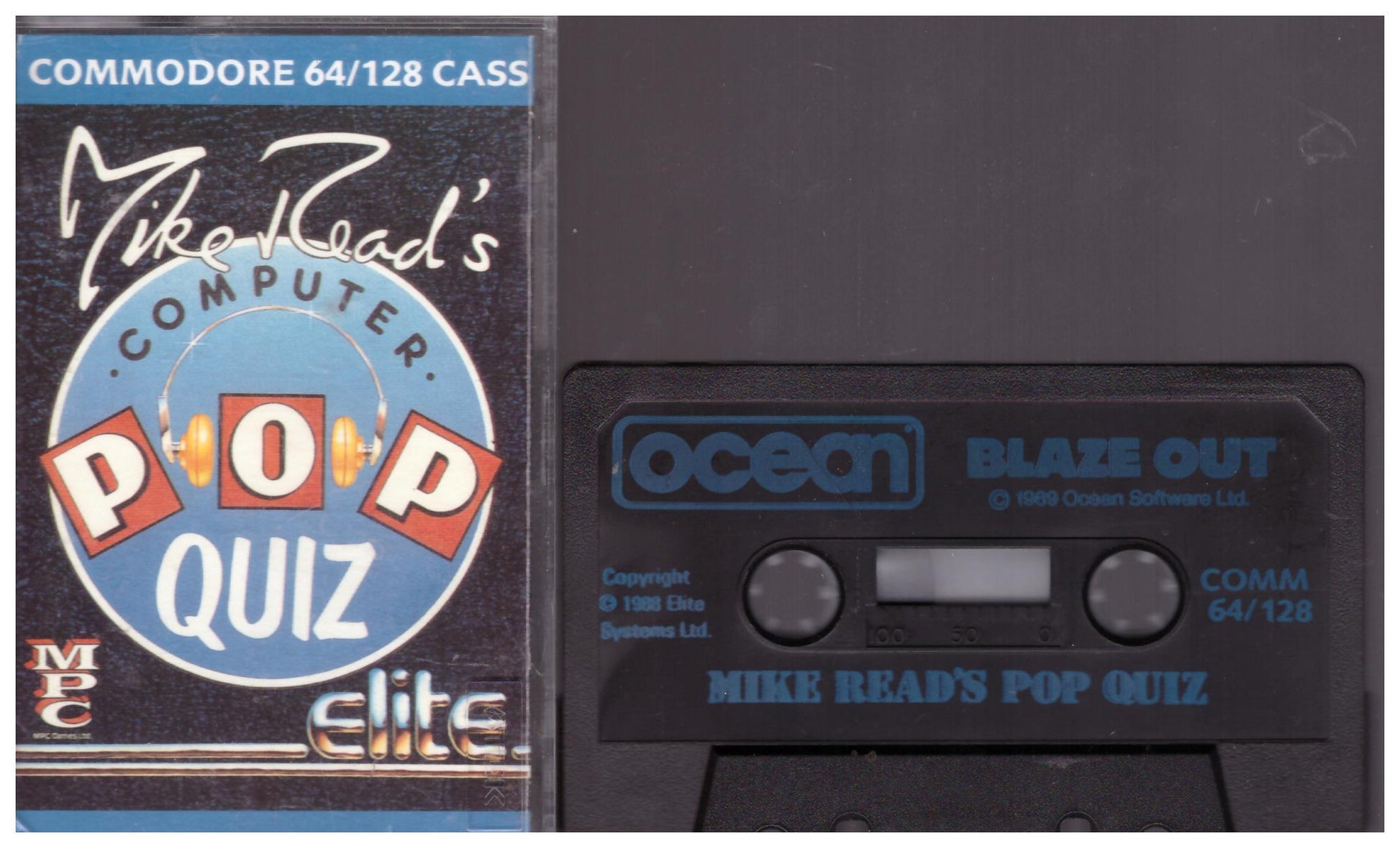 Mike Read's Computer Pop Quiz for Commodore 64 from Ocean/Elite