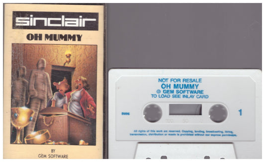 Oh Mummy ZX Spectrum retro video game from Sinclair