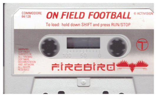 On Field Football Tape Only for Commodore 64 from Firebird